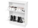 VASAGLE Schuhschrank  mit 2 Klappen aus Spanplatte, Weiss