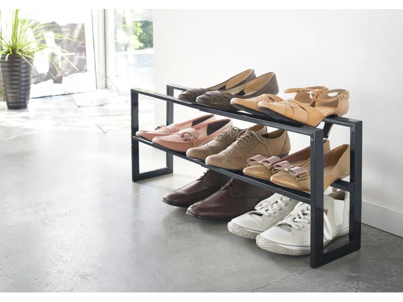 Yamazaki Schuhregal Line Metall, Schwarz