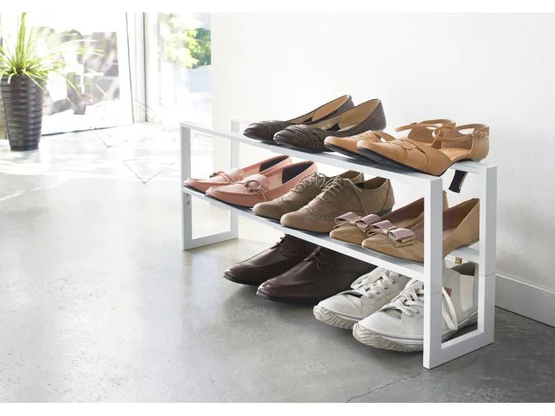 Yamazaki Schuhregal Line Metall, Weiss