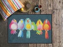 Salonlöwe Fussmatte Rainbow Birds 50 cm x 75 cm