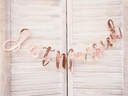 Partydeco Girlande Just Married 20 x 77 cm, Rosegold