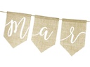 Partydeco Girlande Just Married Braun/Weiss