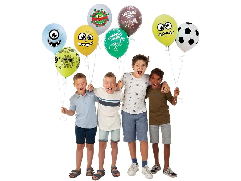 Belbal Luftballon Dino Skelets Braun/Grün, Ø 30 cm, 50 Stück