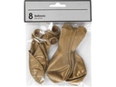 Creativ Company Luftballon Ø 23 cm Gold, 8 Stück
