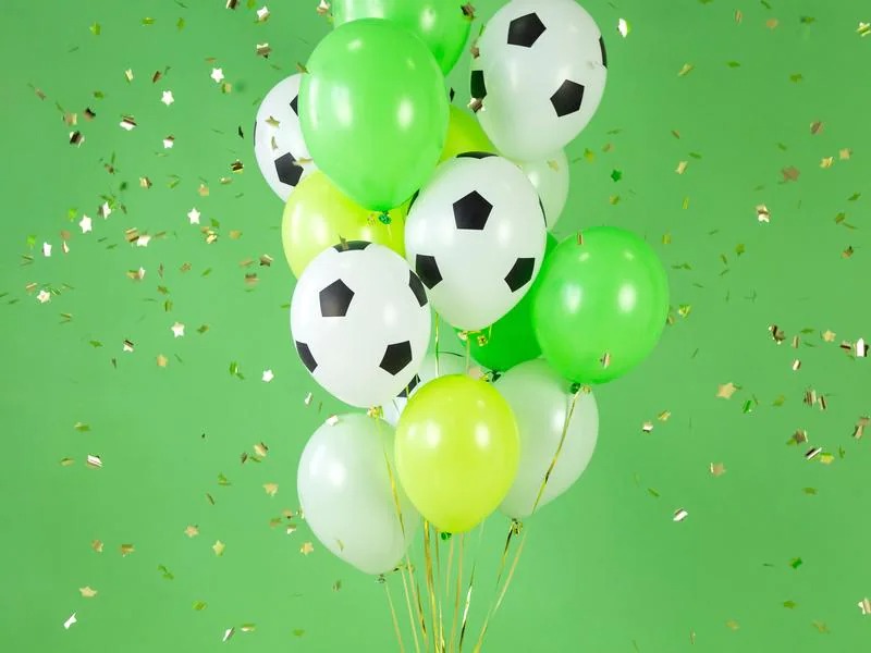 Partydeco Luftballon Fussball Ø 30 cm, 6 Stück