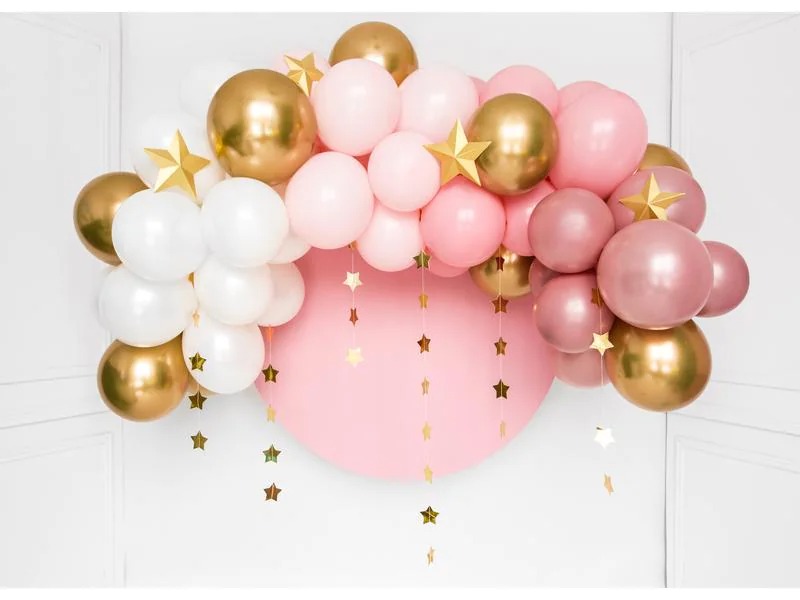 Partydeco Luftballon Girlande Pink 2 m, 60 Ballons