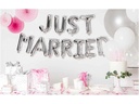 Rico Design Folienballon Just Married Silber, 11 Stück
