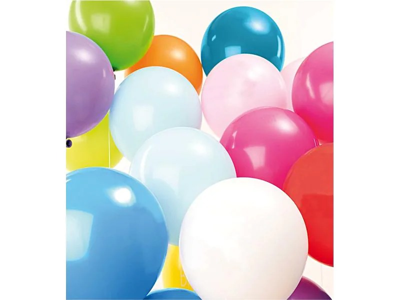 Rico Design Luftballon Ø 30 cm, 12 Stück, Mehrfarbig