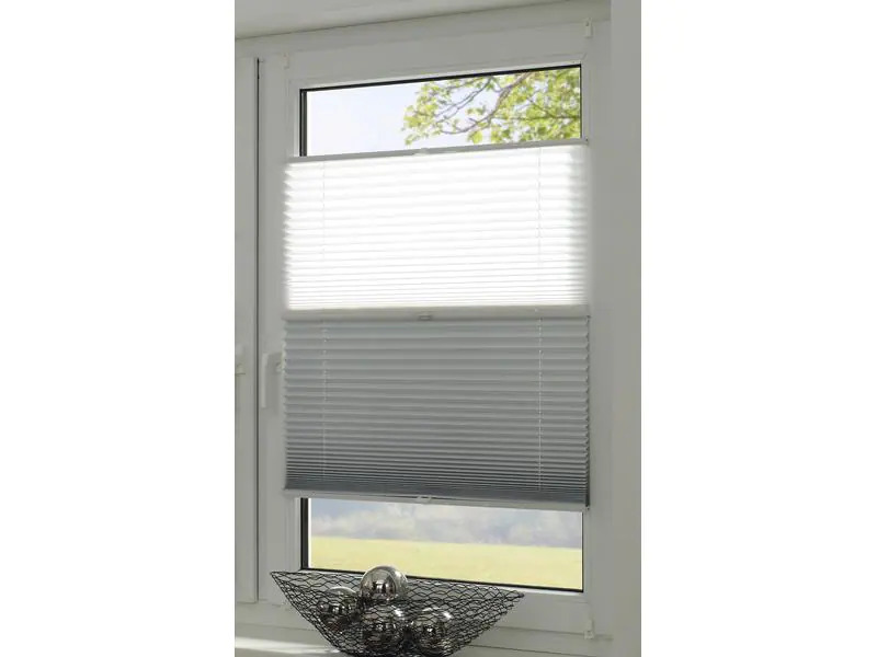 Gardinia Plissée Easyfix, Day &amp; Night 50 x 130 cm, Weiss