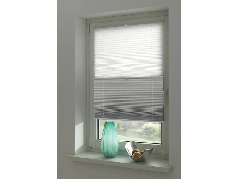Gardinia Plissée Easyfix, Day &amp; Night 50 x 130 cm, Weiss