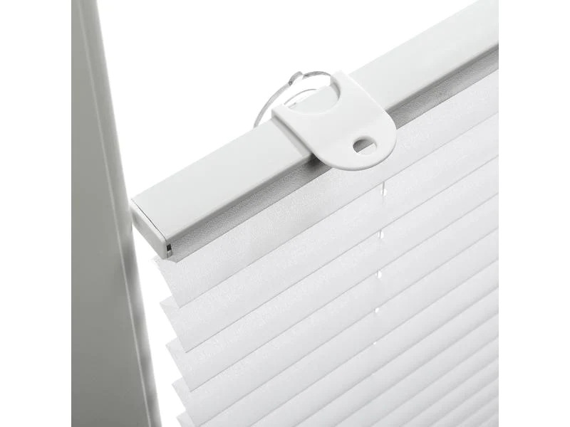 Gardinia Plissée Solo mit Saugnäpfen, blickdicht 40 x 130 cm, Weiss