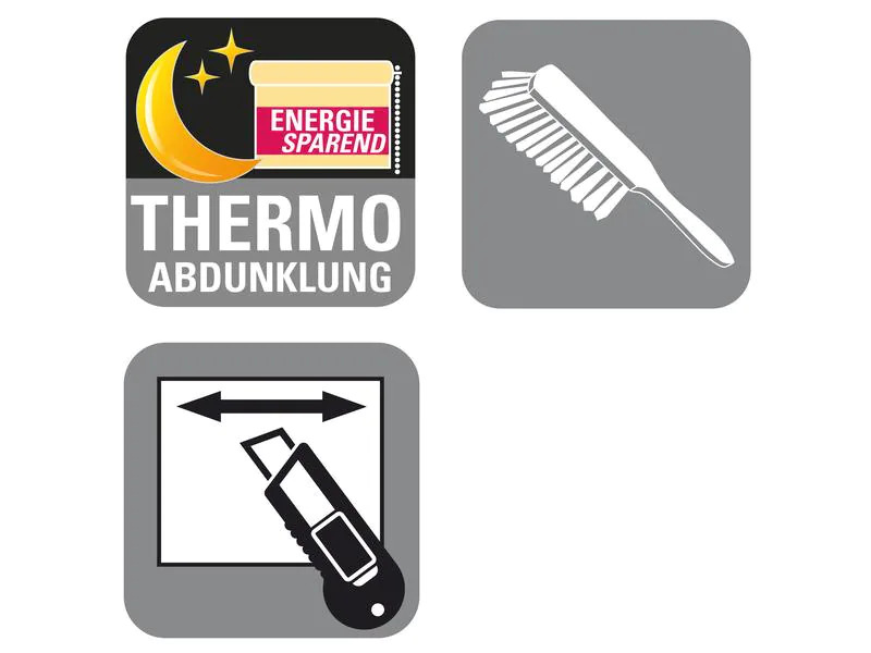 Gardinia Verdunklungsrollo Easyfix, Thermo 45 x 150 cm, Weiss