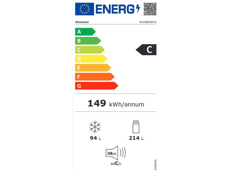 Siemens Kühl-Gefrierkombination KG36EAICA Rechts