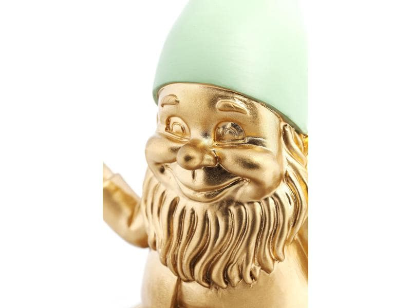 Kare Dekofigur Zwerg Sitting, Gold-Grün