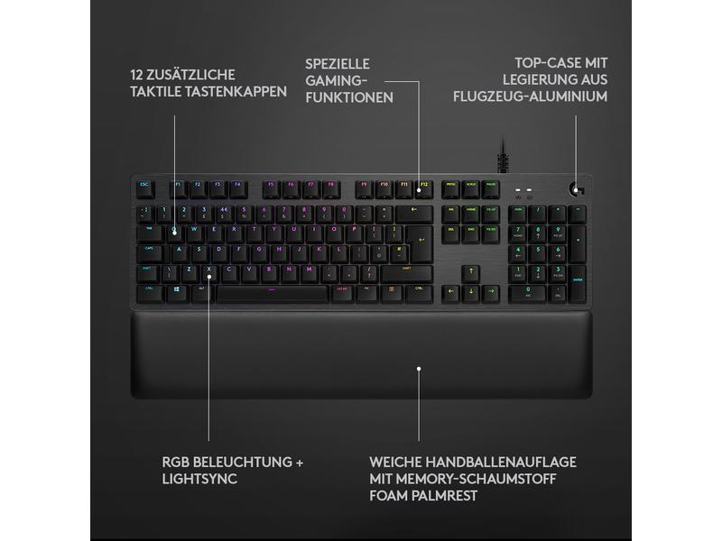Logitech Gaming-Tastatur G513 GX Brown Carbon