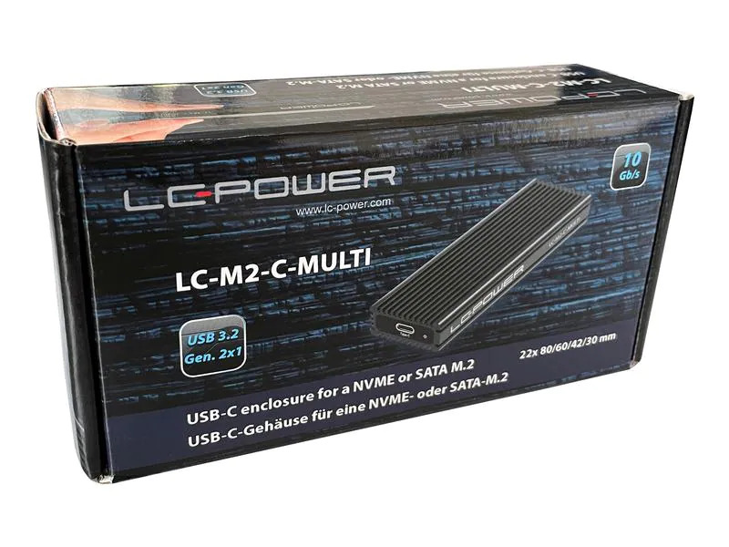 LC-Power Externes Gehäuse LC-M2-C-NVME-MULTI M.2