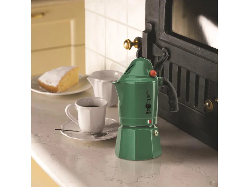 Bialetti Espressokanne Alpina 3 Tassen, Grün