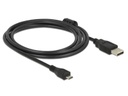 Delock USB 2.0-Kabel A-MicroB 2 m, schwarz