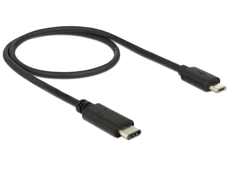 Delock USB 2.0-Kabel C - MicroB 0.5 m