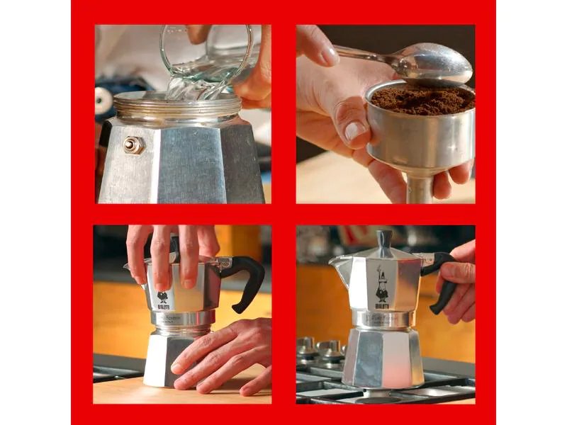 Bialetti Espressokanne Moka Express Oceana 12 Tassen, Silber