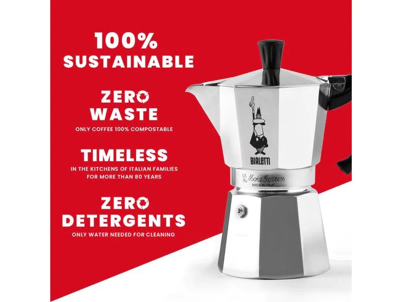 Bialetti Espressokanne Moka Express Oceana 12 Tassen, Silber