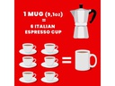 Bialetti Espressokanne Moka Express Oceana 6 Tassen, Silber