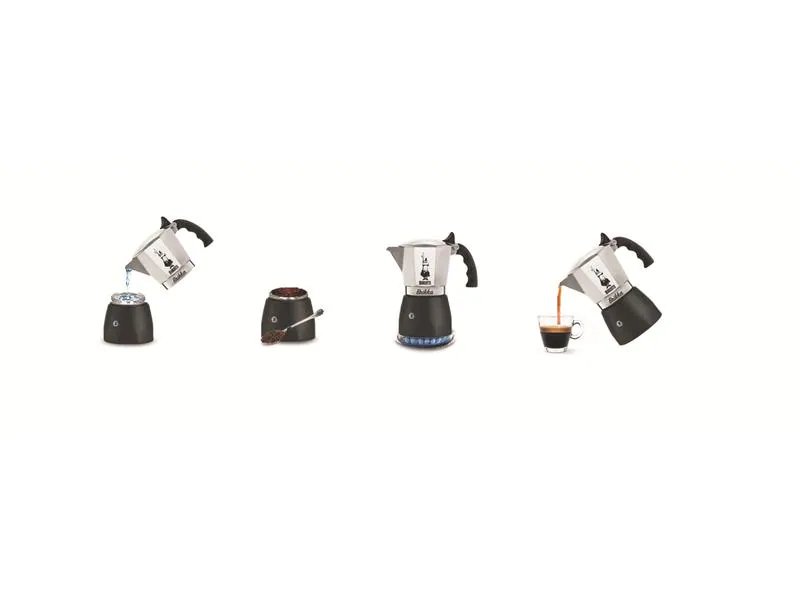 Bialetti Espressokanne New Brikka 4 Tassen, Silber