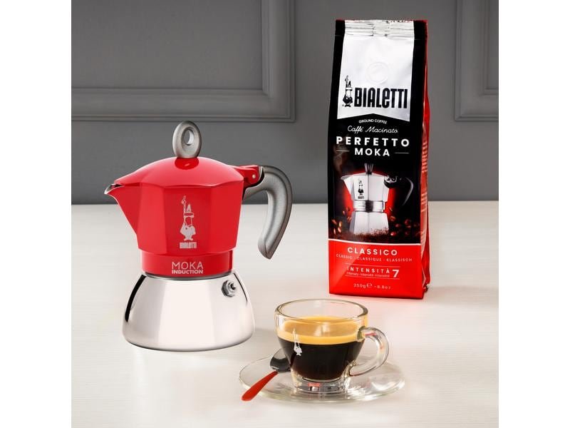 Bialetti Espressokanne New Moka Induktion 2 Tassen, Rot