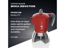 Bialetti Espressokanne New Moka Induktion 2 Tassen, Rot