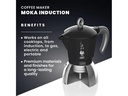 Bialetti Espressokanne New Moka Induktion 6 Tassen, Schwarz