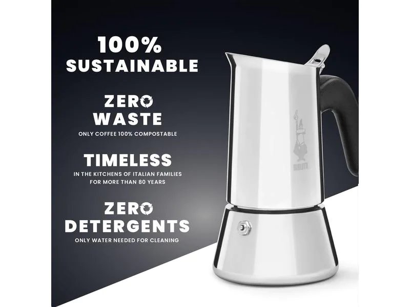 Bialetti Espressokanne New Venus 6 Tassen, Silber