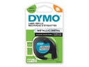 DYMO Beschriftungsband LetraTag Schwarz auf Silber