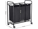 Songmics Wäschesammler 132 l, Schwarz