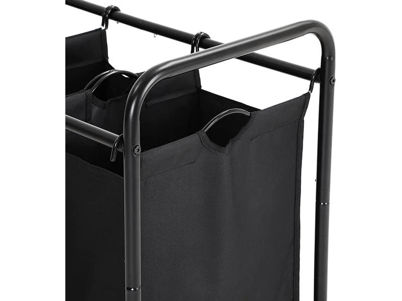 Songmics Wäschesammler 132 l, Schwarz
