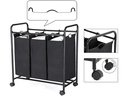 Songmics Wäschesammler 132 l, Schwarz