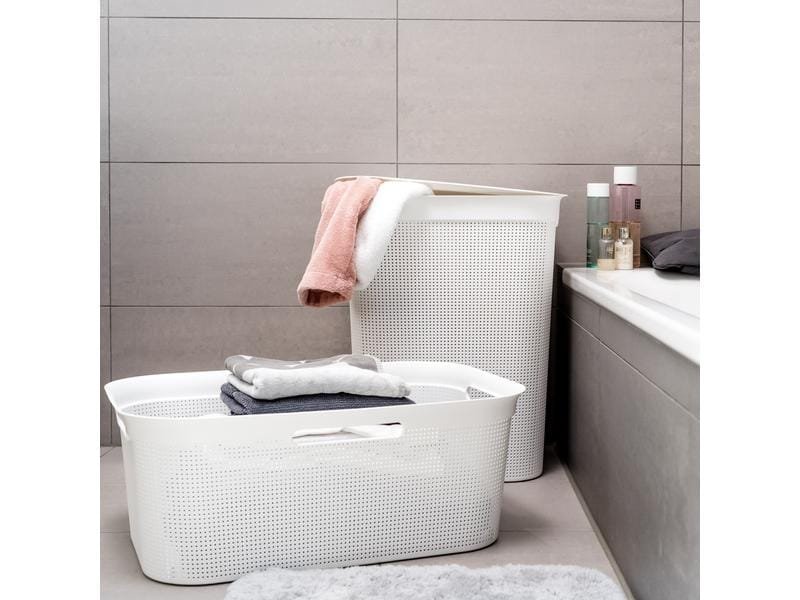 Rotho Wäschekorb  Brisen Weiss, 41 l