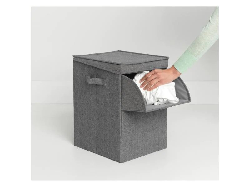 Brabantia Wäschesammler stapelbar, 35 Liter, Schwarz
