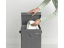 Brabantia Wäschesammler stapelbar, 35 Liter, Schwarz