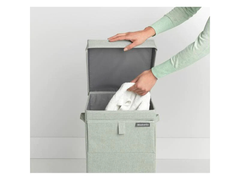 Brabantia Wäschesammler stapelbar, 35 Liter, Hellgrün