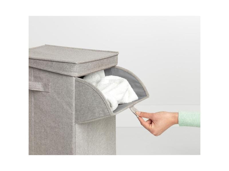 Brabantia Wäschesammler stapelbar, 35 Liter, Grau