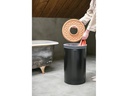 Brabantia Wäschesammler mit Korkdeckel, 60 Liter, Schwarz