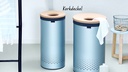 Brabantia Wäschesammler mit Korkdeckel , 35 Liter, Weiss