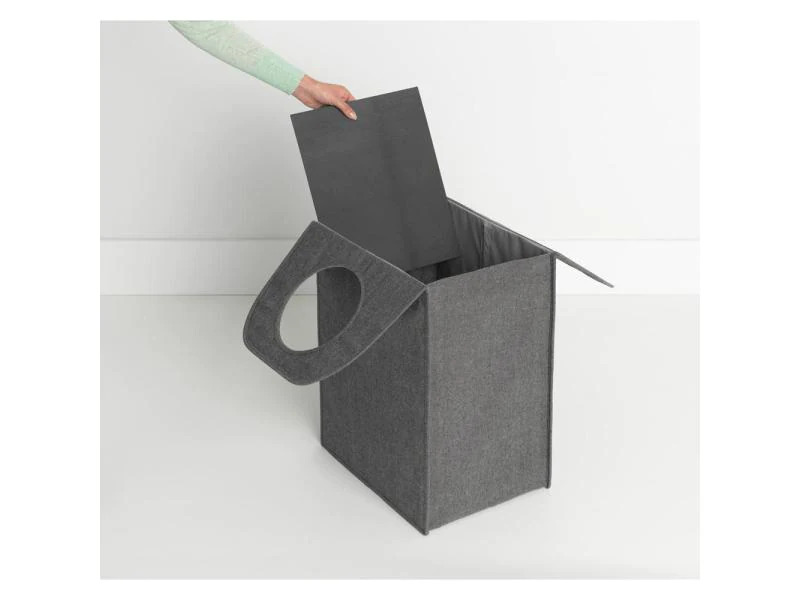 Brabantia Wäschesammler faltbar, 55 Liter, Schwarz
