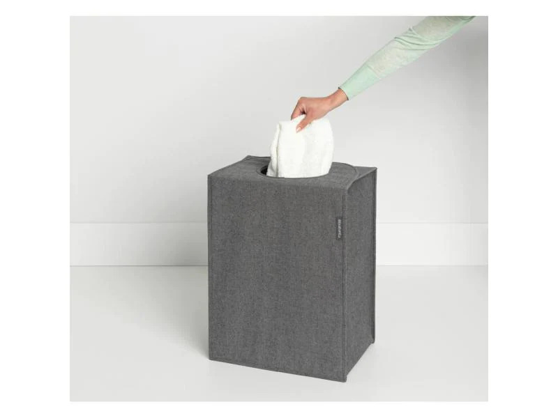 Brabantia Wäschesammler faltbar, 55 Liter, Schwarz