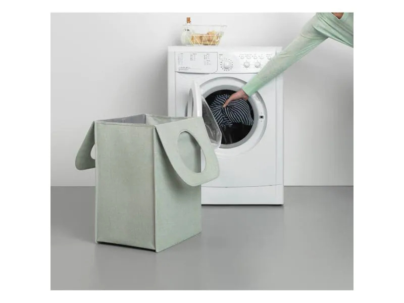 Brabantia Wäschesammler faltbar, 55 Liter, Hellgrün