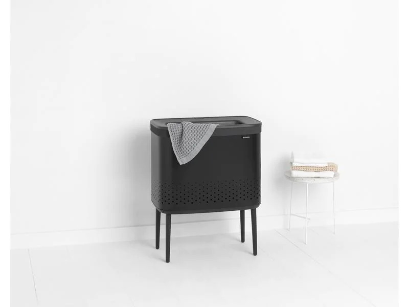 Brabantia Wäschesammler BO Schwarz, 60 l