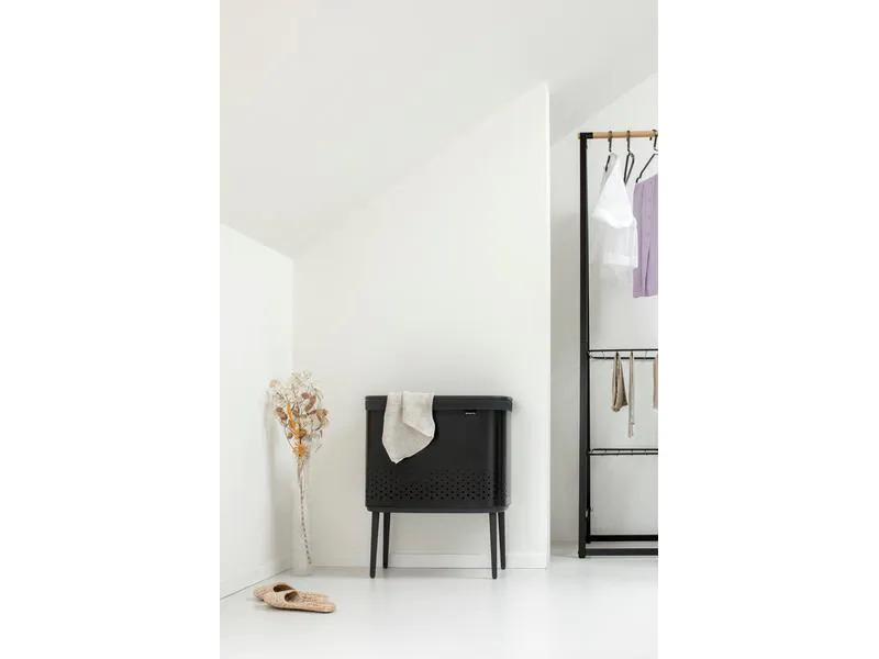 Brabantia Wäschesammler BO Schwarz, 60 l