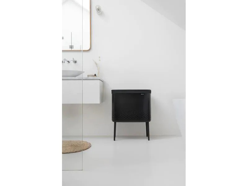 Brabantia Wäschesammler BO Schwarz, 60 l