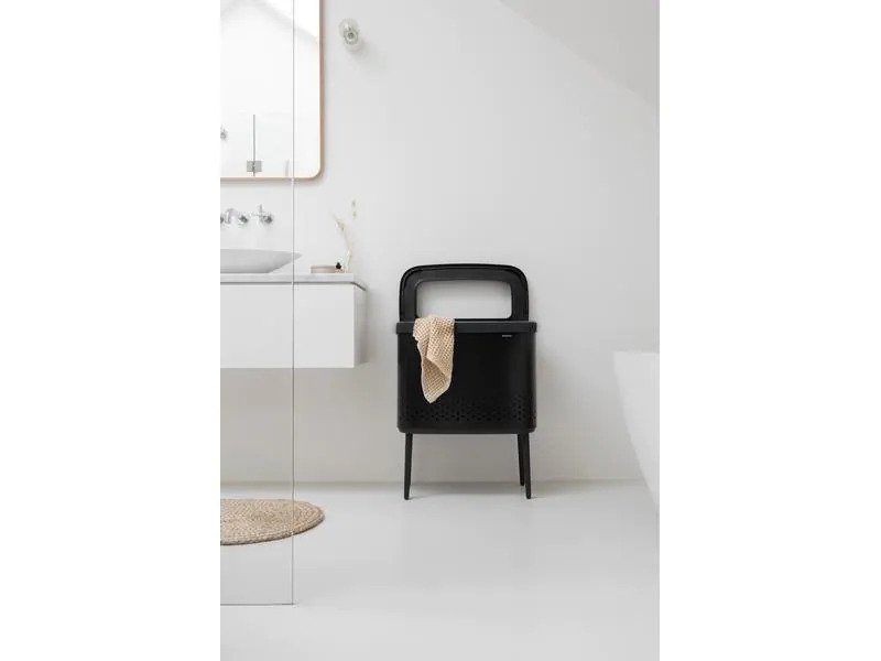 Brabantia Wäschesammler BO Schwarz, 60 l