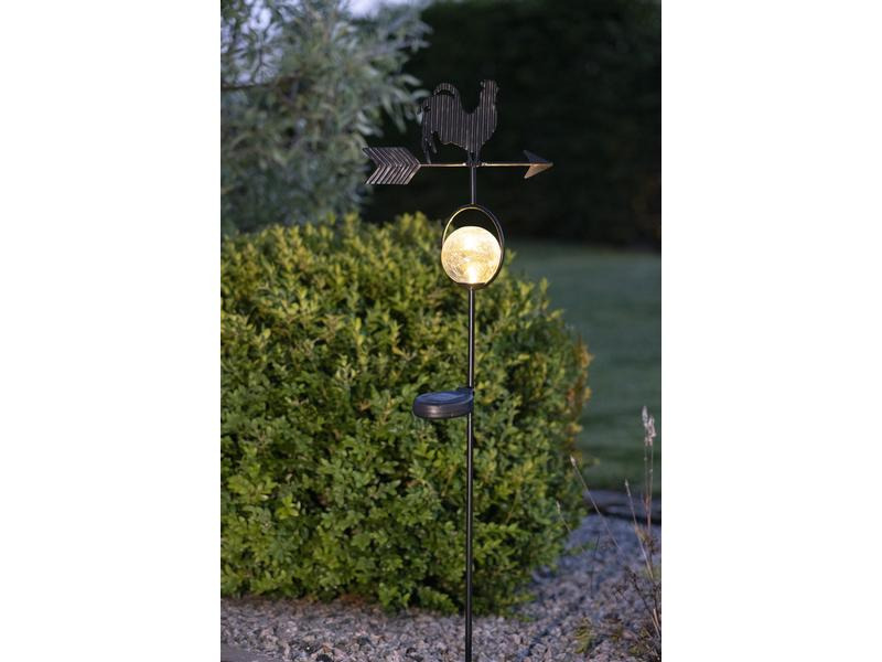 Star Trading Windspiel Solar LED Windy, Schwarz